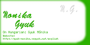 monika gyuk business card
